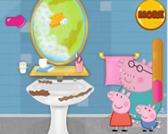 Peppa pig bathroom cleaning Takarts jtkok
